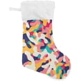 thumbnail image 1 of Coolnut 17.7 Inch Christmas Stockings, 2 PCS Abstract Color Camouflage Presonalized Large Stocking Sock for Family Holiday Xmas Party Decorations, 1 of 7
