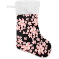 thumbnail image 1 of Coolnut 17.7 Inch Christmas Stockings, 2 PCS Beautiful Flowers Pattern Presonalized Large Stocking Sock for Family Holiday Xmas Party Decorations, 1 of 7