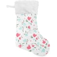 thumbnail image 1 of Coolnut 17.7 Inch Christmas Stockings, 2 PCS Beautiful Flowers Pattern Presonalized Large Stocking Sock for Family Holiday Xmas Party Decorations, 1 of 7