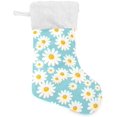 thumbnail image 1 of Coolnut 17.7 Inch Christmas Stockings, 2 PCS Beautiful Little Daisies on Blue Background Presonalized Large Stocking Sock for Family Holiday Xmas Party Decorations, 1 of 7