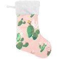 thumbnail image 1 of Coolnut 17.7 Inch Christmas Stockings, 2 PCS Cactus and Flower Presonalized Large Stocking Sock for Family Holiday Xmas Party Decorations, 1 of 7