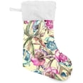 thumbnail image 1 of Coolnut 17.7 Inch Christmas Stockings, 2 PCS Colorful Peonies Pattern Presonalized Large Stocking Sock for Family Holiday Xmas Party Decorations, 1 of 7