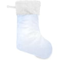 thumbnail image 1 of Coolnut 17.7 Inch Christmas Stockings, 2 PCS Light Blue Presonalized Large Stocking Sock for Family Holiday Xmas Party Decorations, 1 of 7
