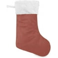 thumbnail image 1 of Coolnut 17.7 Inch Christmas Stockings, 2 PCS Red and Brown Solid Color Presonalized Large Stocking Sock for Family Holiday Xmas Party Decorations, 1 of 7