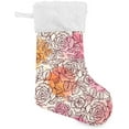 thumbnail image 1 of Coolnut 17.7 Inch Christmas Stockings, 2 PCS Roses Pattern Presonalized Large Stocking Sock for Family Holiday Xmas Party Decorations, 1 of 7