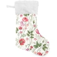 thumbnail image 1 of Coolnut 17.7 Inch Christmas Stockings, 2 PCS Roses and Butterflies Presonalized Large Stocking Sock for Family Holiday Xmas Party Decorations, 1 of 7