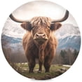 thumbnail image 1 of Coolnut 1PC Place Mats Highland Cow Round Placemat Heat-Resistant Placemats Dining Table Mat Circle Shape 15.4" for Kitchen/Dinner/Party/Restaurant Home Decor Gifts, 1 of 7