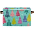 thumbnail image 1 of Coolnut 1PCS Colorful Christmas Trees Large Collapsible Storage Bins,Canvas Fabric Foldable Storage Bins with Handles Open Home Storage Bins Boxes Toy Storage Basket Home Decor, 1 of 7