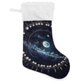 thumbnail image 1 of Coolnut 1PCS Sun and Moon Christmas Stockings Personalized 18”Large with Plush Cuff Christmas Decorations Stocking Holiday and Family Stocking Tree Fireplace Decor Decor Gifts, 1 of 7