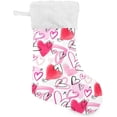 thumbnail image 1 of Coolnut 2 PCS Christmas Stocking Love Starry Big Warm 17.7 x 12 Inch Hanging Xmas Stockings Decoration for Family Holiday Party Ornaments Decor Fireplace, 1 of 7
