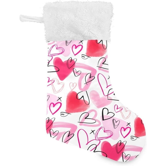 Coolnut 2 PCS Christmas Stocking Love Starry Big Warm 17.7 x 12 Inch Hanging Xmas Stockings Decoration for Family Holiday Party Ornaments Decor Fireplace