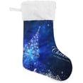 thumbnail image 1 of Coolnut 2 PCS Christmas Stocking Christmas Snowflake Big Warm 17.7 x 12 Inch Hanging Xmas Stockings Decoration for Family Holiday Party Ornaments Decor Fireplace, 1 of 7