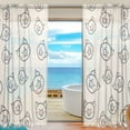 thumbnail image 1 of Coolnut 2 PCS Cute Pig Doodles Sheer Gauze Door Curtains, 55"x84" Window Curtains Drapes for Living Room Kids Bedroom Window Treatment, 1 of 4
