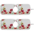 thumbnail image 1 of Coolnut 2 PCS Faucet Splash Catcher, Flower Red Poppy and Robin Bird Microfiber Cloth Kitchen Faucet Absorbent Mat Sink Splash Guard Faucet Mat Sink Water Absorbent Mat for Kitchen, 14"x5", 1 of 7