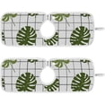 thumbnail image 1 of Coolnut 2 PCS Faucet Splash Catcher, Summer Palm Leaves Microfiber Cloth Kitchen Faucet Absorbent Mat Sink Splash Guard Faucet Mat Sink Water Absorbent Mat for Kitchen, 14"x5", 1 of 7