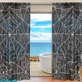 thumbnail image 1 of Coolnut 2 PCS Halloween White Spider Web Sheer Gauze Door Curtains, Window Curtains Drapes for Living Room Kids Bedroom Window Treatment Decor 84"x55", 1 of 4