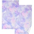 thumbnail image 1 of Coolnut 2 PCS Hand TowelsPastel Floral Print 16 x 28 Inch Soft Highly Absorbent Cotton Bathroom Towels for Bathroom Ktichen Travel SPA Gym, 1 of 6