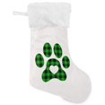 thumbnail image 1 of Coolnut 2 PSC Christmas Stockings Dog Paw Black and Green Christmas, 17.7" Xmas Fireplace Santa Socks Christmas Tree Hanging Stockings Decoration for Christmas Holiday Xmas Gift, 1 of 6