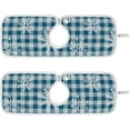 thumbnail image 1 of Coolnut 2 Pack Faucet Dry Mat for Kitchen Sink, Christmas Snowflake Gingham 14x5 Inch Faucet Drying Mat Absorbent Mat Fast Dry Mat for Kitchen, Bathroom, 1 of 7