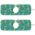 thumbnail image 1 of Coolnut 2 Pack Faucet Mat Splash Guard for Kitchen Sink, Cartoon Giraffe Turquoise 14x5 Inch Super Absorbent Microfiber Sink Protector Mat, Kitchen Sink Mat Machine Washable Kitchen Sink Accessories, 1 of 7
