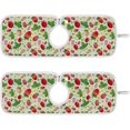 thumbnail image 1 of Coolnut 2 Pack Faucet Mat Splash Guard for Kitchen Sink, Cute Strawberries 14x5 Inch Super Absorbent Microfiber Sink Protector Mat, Kitchen Sink Mat Machine Washable Kitchen Sink Accessories, 1 of 7