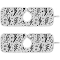 thumbnail image 1 of Coolnut 2 Pack Faucet Mat Splash Guard for Kitchen Sink,Lightning Bolt Signs Doodle 30x5 Inch Super Absorbent Microfiber Sink Protector Mat, Kitchen Sink Mat Machine Washable Kitchen Sink Accessories, 1 of 7