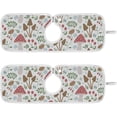 thumbnail image 1 of Coolnut 2 Pack Faucet Mat Splash Guard for Kitchen Sink, Mushrooms Wild Berries 14x5 Inch Super Absorbent Microfiber Sink Protector Mat, Kitchen Sink Mat Machine Washable Kitchen Sink Accessories, 1 of 7
