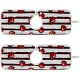 thumbnail image 1 of Coolnut 2 Pack Faucet Mat Splash Guard for Kitchen Sink,Red Ladybugs Striped 30x5 Inch Super Absorbent Microfiber Sink Protector Mat, Kitchen Sink Mat Machine Washable Kitchen Sink Accessories, 1 of 7