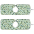 thumbnail image 1 of Coolnut 2 Pack Faucet Mat Splash Guard for Kitchen Sink, Spring Leaves 14x5 Inch Super Absorbent Microfiber Sink Protector Mat, Kitchen Sink Mat Machine Washable Kitchen Sink Accessories, 1 of 7