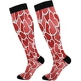 thumbnail image 1 of Coolnut 2 Pack Lovely Love Heart Compression Socks for Women Men, Knee High Stockings for Athletic Sports,Running,Travel, 1 of 7