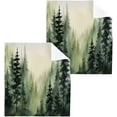 thumbnail image 1 of Coolnut 2 Pack Mountain Forests Pure Cotton Washcloths 12 x 12 Inch Reusable Absorbent Soft Cotton Face Towels Fingertip Towels Set for Gym Towels,Hotel and Spa Wash cloth, 1 of 7