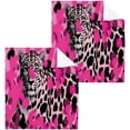 thumbnail image 1 of Coolnut 2 Pack Pink Leopard Pure Cotton Washcloths 12 x 12 Inch Reusable Absorbent Soft Cotton Face Towels Fingertip Towels Set for Gym Towels,Hotel and Spa Wash cloth, 1 of 7