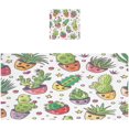 thumbnail image 1 of Coolnut 2 Pack Pure Cotton Towel Set, Soft Highly Absorbent Machine Washable Kawaii Cacti Bath Towels for Pool,Sports, Yoga, Travel（509） Wash cloth, 1 of 7