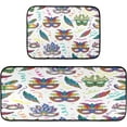 thumbnail image 1 of Coolnut 2 Pieces Colorful Carnival Masks Kitchen Rugs and Mats Set Absorbent Soft Kitchen Mats for Floor Non-Slip Kitchen Mat Doormat Set, 19.7"x47.2"+19.7"x27.6" Home Decor Gifts, 1 of 7