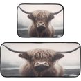 thumbnail image 1 of Coolnut 2 Pieces Highland Cow Kitchen Rugs and Mats Set Absorbent Soft Kitchen Mats for Floor Non-Slip Kitchen Mat Doormat Set, 19.7"x47.2"+19.7"x27.6" Home Decor Gifts, 1 of 7