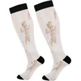 thumbnail image 1 of Coolnut 20-30mmHg Compression Socks for Men & Women Circulation Cute Cartoon Dragon Knee High Compression Stockings - Best Support for Medical, Running, Nursing, Athletic Gift, 1 of 7