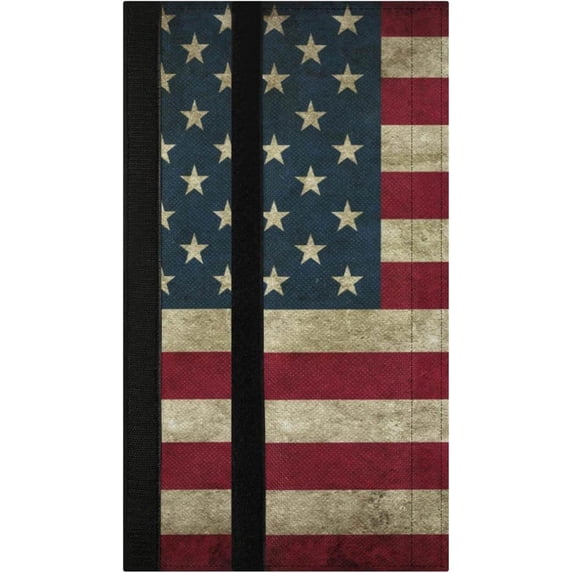 Coolnut 2PCS American Flag Refrigerator Door Handle Covers, 14"x 5.5" Washable Antiskid Kitchen Appliance Handle Protective Cover for Fridge, Oven, Dishwasher, Microwave