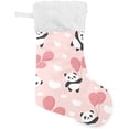 thumbnail image 1 of Coolnut 2PCS Christmas Stocking Cute Panda Xmas Stockings Decoration for Family Holiday Party Ornaments Decor Fireplace, 17.7 x 12 Inch, 1 of 7