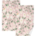 thumbnail image 1 of Coolnut 2PCS Cotton Towel Set,Quick Drying Washcloths,Soft and Breathable Bath Towel Hand Towels for Kitchen Bathroom Gym Beach-Pink Daisy, 1 of 6