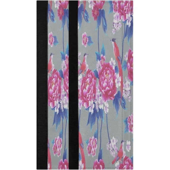 Coolnut 2PCS Refrigerator Door Handle Covers, 14"x 5.5"Peony and Cherry Blossom Handle Covers for Fridge and Microwave Oven,Keep Your Kitchen Appliance Clean from Smudges, Drips, Oil