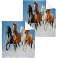 thumbnail image 1 of Coolnut 2PCS Running Herds of Horses Towels Cotton Washcloths Set,Quick Drying & Absorbent Soft Bathroom Hand Towel Lightweight & Portable Fingertip Towel Decor Gift, 1 of 7