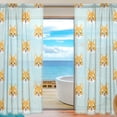 thumbnail image 1 of Coolnut 2PCS Sheer Curtains, 78"x55" Shiba Inu Dogs Head Gauze Door and Window Voile Curtain Panels for Bedroom Living Room, 1 of 4