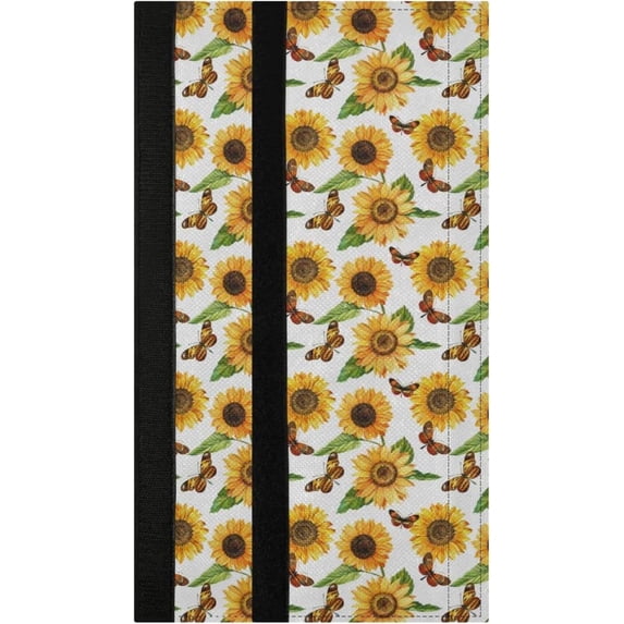 Coolnut 2PCS Sunflower Refrigerator Door Handle Covers, 14"x 5.5" Washable Antiskid Kitchen Appliance Handle Protective Cover for Fridge, Oven, Dishwasher, Microwave