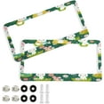 thumbnail image 1 of Coolnut 2Pcs License Plate Frames Easter Bunny Universal Aluminum License Plate Holder Cover Rust-Proof Car Tag Frame with Screw Caps Home Decor, 1 of 7