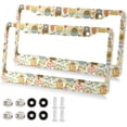 thumbnail image 1 of Coolnut 2pcs Cute Owl and Bird License Plate Frame for Car Accessories Rustproof License Plate Cover with Screws for US Vehicles 12x6 Inch（636） Home Decor, 1 of 7