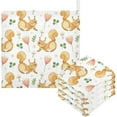 thumbnail image 1 of Coolnut 3 PCS Autumn Squirrel Baby Muslin Washcloths, Cute Cartoon Animal Face Towel Burp Cloths Ultra Soft Absorbent Cotton Bath Wipes Towels for Newborn Boys Girls, 1 of 6