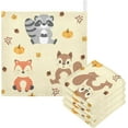 thumbnail image 1 of Coolnut 3 PCS Cartoon Animals Baby Muslin Washcloths, Cute Pumpkin Face Towel Burp Cloths Ultra Soft Absorbent Cotton Bath Wipes Towels for Newborn Boys Girls, 1 of 6