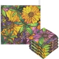 thumbnail image 1 of Coolnut 3 PCS Modern Sunflwoer Floral Pattern Baby Muslin Washcloths, Flower Leaves Face Towel Burp Cloths Ultra Soft Absorbent Cotton Bath Wipes Towels for Newborn Boys Girls, 1 of 6