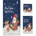 thumbnail image 1 of Coolnut 3 PCS Towel Christmas Pattern Cotton Bath Towel Set (1 Bath Towel, 1 Hand Towel, 1 Washcloth) for Bathroom, Super Soft and Quick Dry Towels, 1 of 6