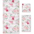 thumbnail image 1 of Coolnut 3 PCS Towel Gorgeous & Elegant Flowers Cotton Bath Towel Set (1 Bath Towel, 1 Hand Towel, 1 Washcloth) for Bathroom, Super Soft and Quick Dry Towels, 1 of 6